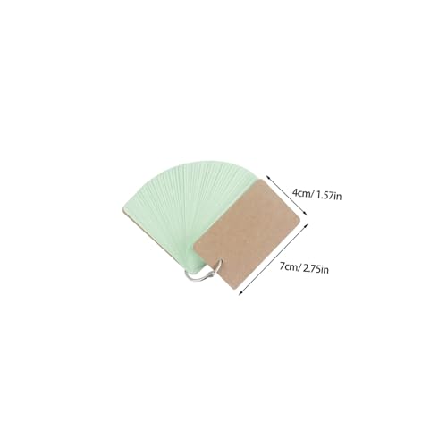 KICHOUSE 5pcs Metal Binder Rings Flash Cards for Studying Blank Index Note Cards
