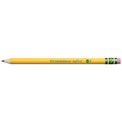 Ticonderoga My First Wood-Cased Pencils, Pre-Sharpened, 2 HB, Yellow, 12 Count - style: 12 Pack
