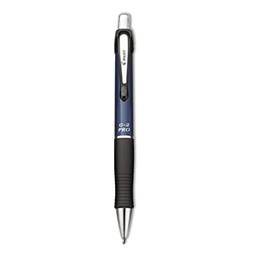 Pilot, G2 Pro Gel Roller Pen, Fine Point 0.7 mm, Blue Barrel, Black Ink - color: Blue Barrel