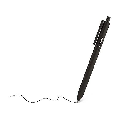 TRU RED Retractable Gel Pens, Fine Point 0.5mm, Black Ink, 24 Pack – Quick‑Dry Pens for Precise Office Writing - color: Black, size: 1 Count (Pack of 24), style: Fine Point