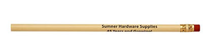 Pencil Guy Promotional Personalized Imprinted Cream Round Pencils | 144 to a box, 19 color(s) to choose from - color: Cream, size: 1 Count (Pack of 144)