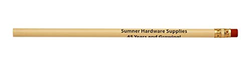 Pencil Guy Promotional Personalized Imprinted Cream Round Pencils | 144 to a box, 19 color(s) to choose from - color: Cream, size: 1 Count (Pack of 144)