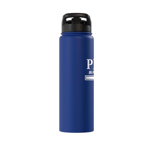 PhD in Progress Doctorate Student PhD Candidate Future Dr Stainless Steel Insulated Water Bottle - color: Royal Blue