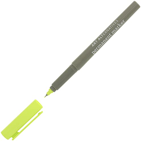 Art Alternatives 영구 마커, 초미세 샤르트뢰즈 - 1.2mm 펠트 펜촉 - 영구 - 다중 표면 - 드로잉 + 글쓰기 + 일러스트레이션 - color: 샤르르르트르, size: 1개(1팩)