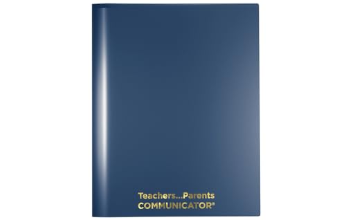 Nicky's Folders® English Communicator, Parent-Teacher Folder, Patented Tear-Resistant, Flexible Plastic, 2 Inside Pockets, 2 Exterior Sleeves, Letter Size Paper, Single Color (24 Pack) (Metallic Blue) - color: Metallic Blue