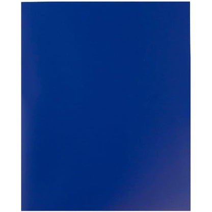 JAM PAPER Plastic 2 Pocket POP Folders - Durable School Folders - Blue - 12/Pack - color: Blue, size: 12 Per Pack