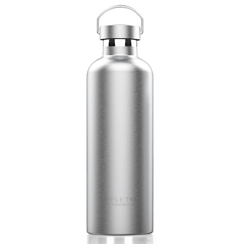 Triple Tree 34OZ Vacuum Insulated Stainless Steel Water Bottle, Double Wall Wide Mouth Lids Keeps beverage Hot or Cold Sweat Proof - color: Insulated, size: 34 Ounces