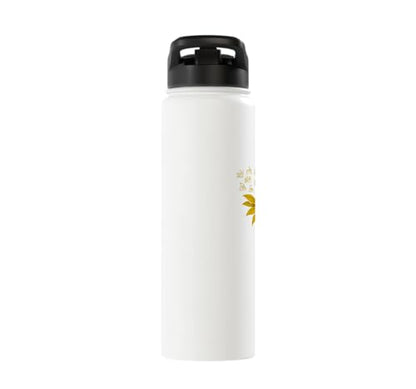 Occupational Therapy Sunflower OTA Occupational Therapist Stainless Steel Insulated Water Bottle - color: White