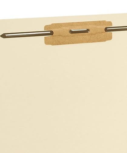 Staples Reinforced End‑Tab Classification Folders, Letter Size, Manila, Durable 2‑Fastener Design – 100/Carton - style: 100 Pack