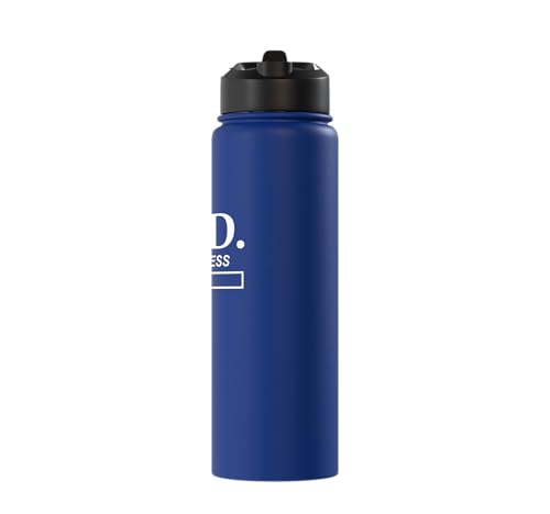 PhD in Progress Doctorate Student PhD Candidate Future Dr Stainless Steel Insulated Water Bottle - color: Royal Blue