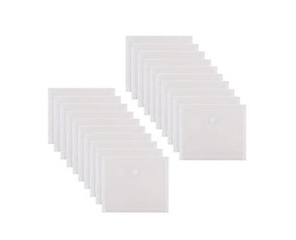 8.5 x 11 Letter Sized Clear Plastic Envelopes with Expanding Gusset Document File Storage Holder 20 Pack Hook Loop Closure - color: 20 Pack
