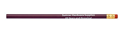 Pencil Guy Promotional Personalized Imprinted Purple Round Pencils | 144 to a box, 19 color(s) to choose from - color: Purple, size: 1 Count (Pack of 144)