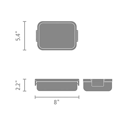 Brabantia Make & Take Medium Lunch Box (Light Gray) BPA-Free, Airtight Snap Locks, Microwave & Freezer Safe, Travel Meal Prep Container, 37oz - color: Light Gray, style: Medium Lunch Box