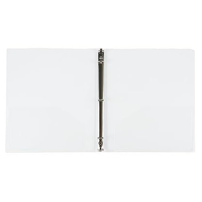 JAM PAPER Plastic 0.5 inch Binder - Clear 3 Ring Binder - Sold Individually - color: Clear, size: 0.5 inch