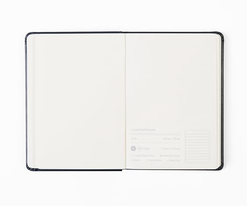 Lined Journal Notebook 4 x 5.6 in (A6), 160 Pages, PU Leather Hardcover, 100gsm Thick Paper, Compact Notebook for Notes, Daily Writing & Travel, Planning Card Included (2025)(Light Steel Blue) - color: Light Steel Blue, size: A6（2025）