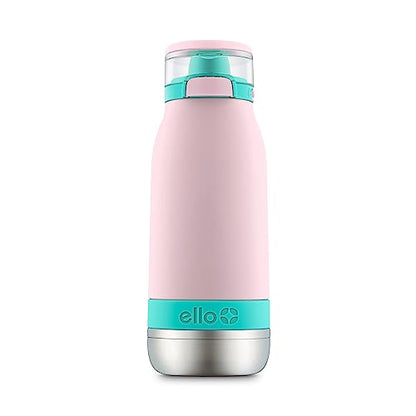 Ello Emma 14oz Insulated Stainless Kids Water Bottle with Straw, Cotton Candy - color: Cotton Candy