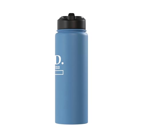 PhD in Progress Doctorate Student PhD Candidate Future Dr Stainless Steel Insulated Water Bottle - color: Light Blue