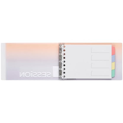 Maruman FM310A-97B Loose Leaf Binder Session Mini Size, 5 Holes, Gradient, Yuyake - color: Gradient Yuyaki, size: ミニ