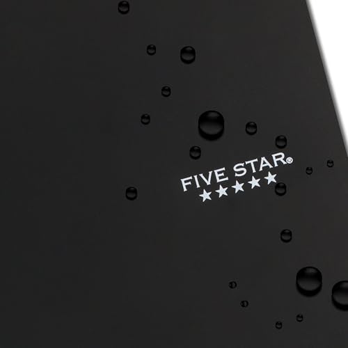 Five Star Spiral Notebook + Study App, 3 Subject, Wide Ruled Paper, 8" x 10-1/2", 150 Sheets, Black (73094) - color: Black, size: 8" x 10-1/2" (Pack of 1)