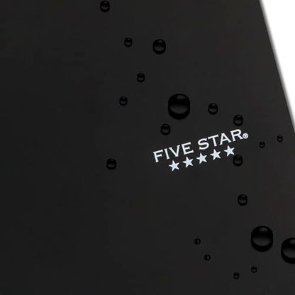 Five Star Spiral Notebook + Study App, 3 Subject, Wide Ruled Paper, 8" x 10-1/2", 150 Sheets, Black (73094) - color: Black, size: 8" x 10-1/2" (Pack of 1)