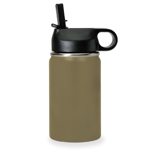LaserGram Personalized Water Bottle, Grad Cap Class of 2023, 2024, 2025, 2026, 2027, Stainless Steel Double Wall Vacuum Insulated with Flip Top Straw, Custom Engraved Gift (12oz / 335ml Camo Green) - color: Camo Green, size: 12 Ounces