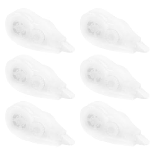 Correction Tape with Ergonomic Plastic Design for Instant Corrections 6pcs Portable and Compact, for School and Office Use by Students and Professionals
