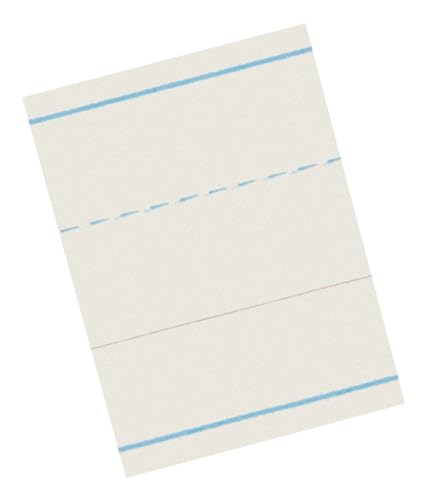 School Smart Zaner-Bloser Writing Paper, Handwriting Practice Lined Paper, Grade K Learning, 1-1/8 Inch Rule, 10-1/2 x 8 Inches, 500 Sheets (Pack of 10) - size: 10.5" x 8" (Pack of 10), style: 1-1/8 Inch Ruled