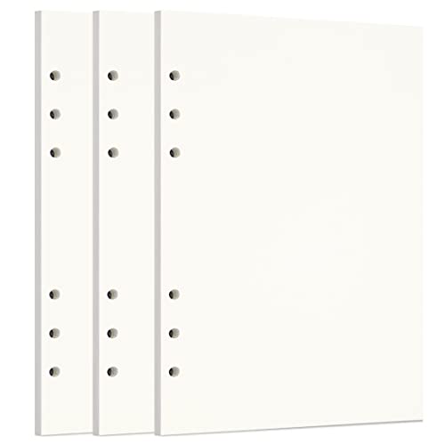 Zelten 3 Pack A5 135 Sheets/270 Pages Blank Loose Leaf Punched Paper Refills Paper for 6 Hole Binder Personal Organizer Diary Notebook Refillable Planner - color: Sketch, size: A5/6 Hole