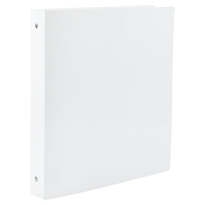 JAM PAPER Plastic 1 inch Binder - White 3 Ring Binder - Sold Individually - color: White, size: 1 inch