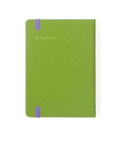 A6 Lined Hardcover Notebook, 100 GSM Paper, Olive | Soft-touch Alpha3 PU cover, lay-flat sewn binding, elastic closure, compact for meetings, planning, and notes on the go - color: Oliver, size: A6