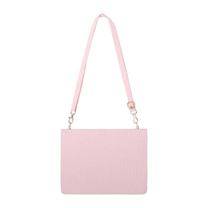 Handbag Case for iPad Mini 7 2024/Mini 6th Generation Case, Techcircle Elegant Crossbody PU Leather Folio Envelope Pocket Stand Cover with Hand Strap+Shoulder Strap+Pencil Holder+Card Slots, Baby Pink - color: 02 Baby Pink, size: iPad Mini 7/6 8.3"