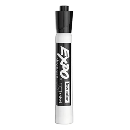 EXPO Dry Erase Markers, Low Odor Ink, Black, Chisel Tip, 36 Count - Easily Erases, Ideal for Classroom, Home, Office, Back to School, Teacher Supplies - size: Chisel