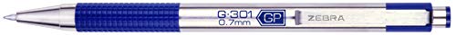 Zebra Pen STEEL G-301 Retractable Gel Pen, Blue Ink, 0.7mm, 12-Pack | Stainless Steel Barrel, Textured Grip, Easy-Glide Smooth, Skipless Ink, Fine Point Tip, Professional Design (41320AMZ) - color: Blue C