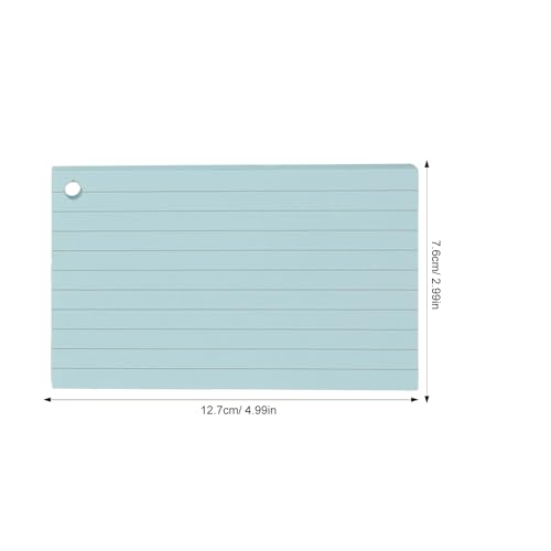 Cabilock Multi-purpose Blank Note Cards with Binder Ring Lined Index Cards Flash Cards Blank for English Learning and Memory Improvement