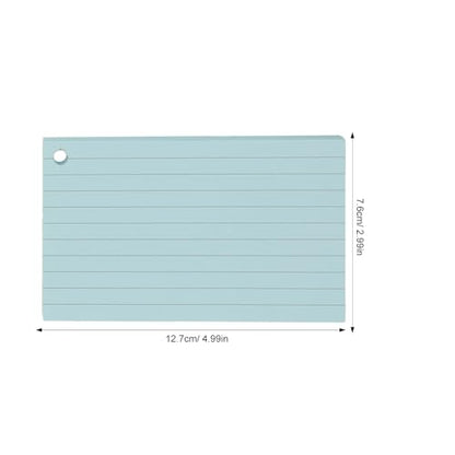 Cabilock Multi-purpose Blank Note Cards with Binder Ring Lined Index Cards Flash Cards Blank for English Learning and Memory Improvement