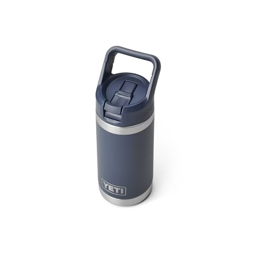 YETI Rambler Jr. 12 oz Kids Bottle, with Straw Cap - color: Navy