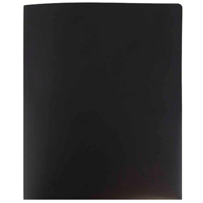 JAM PAPER Heavy Duty Plastic 2 Pocket Extra Tough School Folders - Black - 3/Pack - color: Black, size: 3 Per Pack