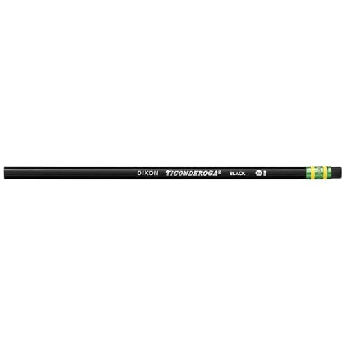 Ticonderoga Wood-Cased Pencils, 2 HB Soft, Black, 24 Count - size: 1 Count (Pack of 24)