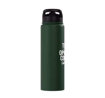 Tears of My Opposing Counsel Funny Lawyer Graduate Stainless Steel Insulated Water Bottle - color: Dark Green
