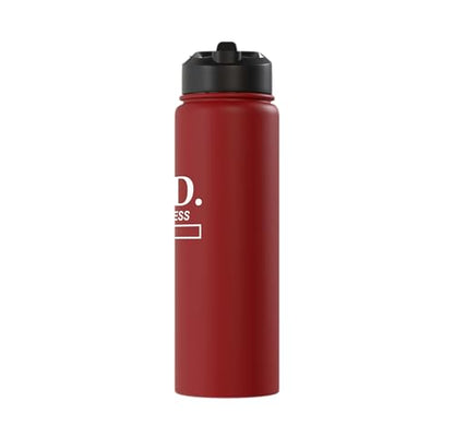 PhD in Progress Doctorate Student PhD Candidate Future Dr Stainless Steel Insulated Water Bottle - color: Red