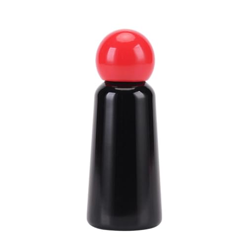 350ML/12oz Creative and Cute Stainless Steel Insulated Cup, Student Portable Outdoor Sports Water Bottle - Red and Black (Color) - 350ML - color: Red and Black ( Color)