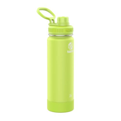 Takeya Actives 24 oz Vacuum Insulated Stainless Steel Water Bottle with Spout Lid, Premium Quality, Citron Green - color: Citron Green, size: 24 Ounces