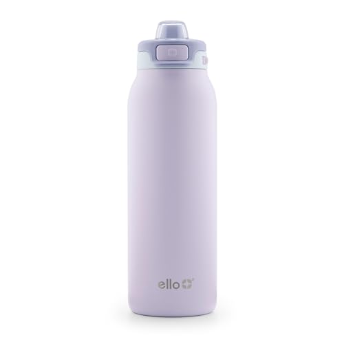 Ello Pop & Fill Insulated Stainless Steel Water Bottle with Quick Fill Lid, Leakproof Locking, Sip or Chug Spout, BPA-Free, Double Wall Vacuum Insulated for Sports, Travel & School- 22oz / 32oz / 40oz - color: Aurora, style: 32oz