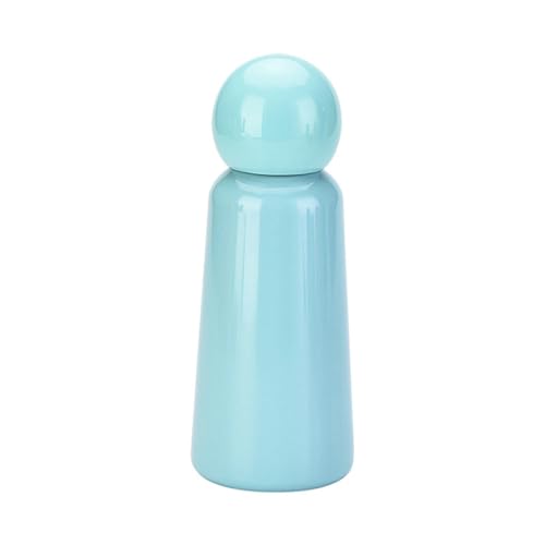 350ML/12oz Creative and Cute Stainless Steel Insulated Cup, Student Portable Outdoor Sports Water Bottle - Blue Edition - 350ML - color: Azure Style