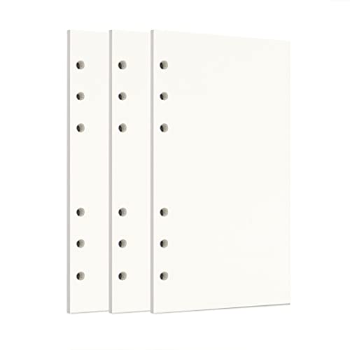 Zelten 3 Pack A6 135 Sheets/270 Pages Blank Loose Leaf Punched Paper Refills Paper for 6 Hole Binder Personal Organizer Diary Notebook Refillable Planner - color: Sketch, size: A6/6 Hole
