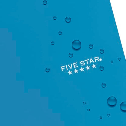 Five Star Spiral Notebook + Study App, 5 Subject, Wide Ruled Paper, 8" x 10-1/2", 200 Sheets, Fights Ink Bleed, Water Resistant Cover, Tidewater Blue (73196) (Pack of 6) - color: Blue, size: 8" x 10.5" (Pack of 6)
