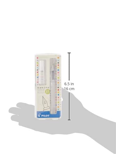 Pilot Kakuno Fountain Pen, Clear Barrel, Extra Fine Nib, 0.3mm, Pilot Kakuno Fountain Pen Extra Fine - size: 1 Count (Pack of 1), style: Extra Fine Nib
