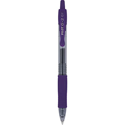 Pilot G2 Premium Gel Roller Pens, Fine Point 0.7 mm, Iris Blue Ink Pens Fine Point, Pack of 12 - Ideal for School, Journaling, and Office Writing - color: Iris Blue Ink