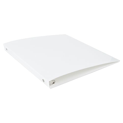 JAM PAPER Plastic 0.5 inch Binder - White 3 Ring Binder - Sold Individually - color: White, size: 0.5 inch