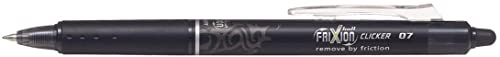 PILOT FriXion Clicker Erasable Pens, Refillable & Retractable Gel Ink Pens, Fine Point 0.7 mm, Black Ink, 18-Pack - Ideal for School, Journaling, & Office Writing